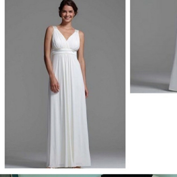Off white Greek style David's Bridal dress - Picture 2 of 5